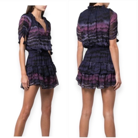Misa Los Angeles Becca Dress Purple Tie Dye, Size Small‎ - Picture 2 of 16